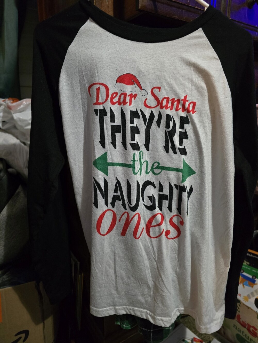 Unisex L Pajamas 'Dear Santa They're the Naughty Ones'